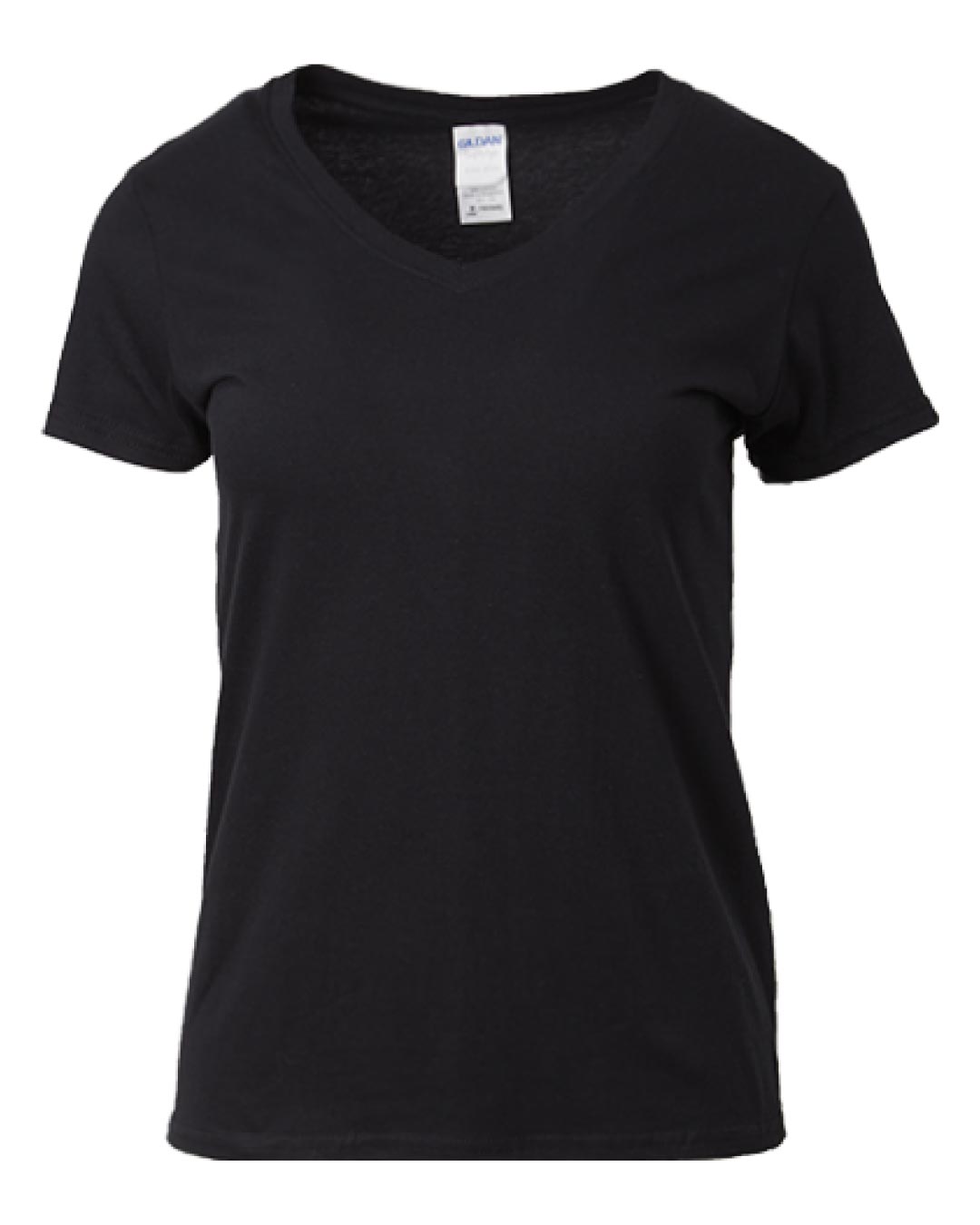 gildan® softstyle® 63v00l women's v neck t shirt 36C Black