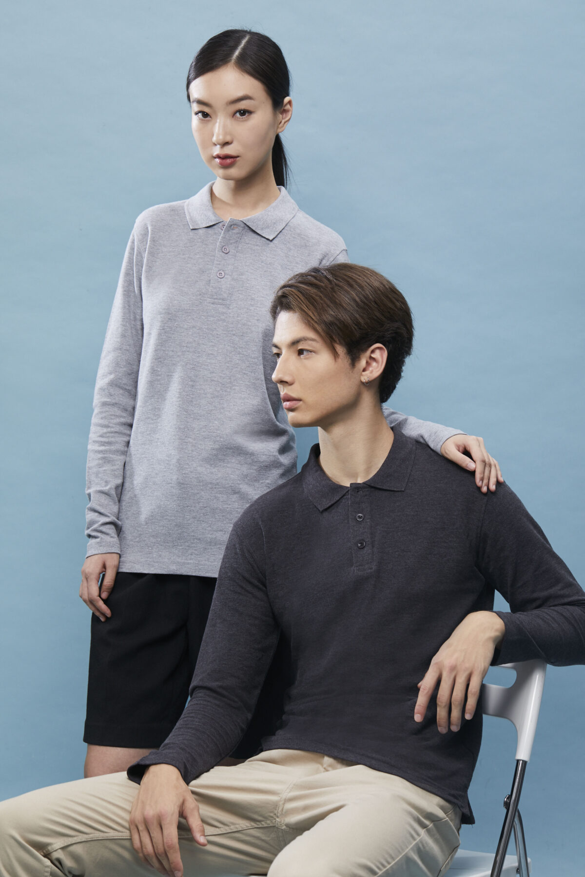 l02 honeycomb classic polo long sleeved 210gsm
